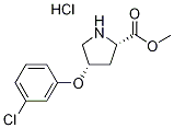Methyl (2S,4S)-4-(3-chlorophenoxy)-2-pyrrolidinecarboxylate hydrochloride Structure