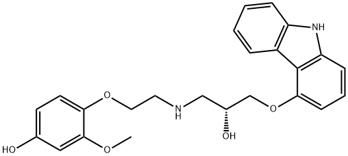 (R)-4-Hydroxycarvedilol 구조식 이미지