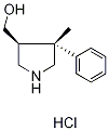 [(3S,4R)-4-methyl-4-phenylpyrrolidin-3-yl]methanol hydrochloride Structure