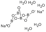 Sodium tetraborate pentahydrate Structure