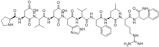 H-PRO-ASP-VAL-ASP-HIS-VAL-PHE-LEU-ARG-PHE-NH2 Structure