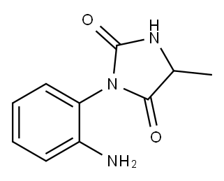 3-(2-aminophenyl)-5-methyl-2,4-imidazolidinedione(SALTDATA: FREE) 구조식 이미지