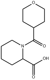 1-(Tetrahydro-2H-pyran-4-ylcarbonyl)-2-piperidinecarboxylic acid 구조식 이미지