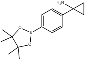 4-(1-Aminocyclopropyl)phenylboronic acid, pinacol ester 구조식 이미지