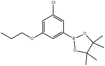 2-(3-Chloro-5-propoxyphenyl)-4,4,5,5-tetramethyl-1,3,2-dioxaborolane 구조식 이미지