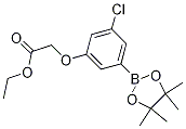 Ethyl 2-(3-chloro-5-(4,4,5,5-tetramethyl-1,3,2-dioxaborolan-2-yl)phenoxy)acetate Structure