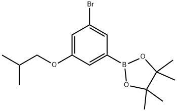 2-(3-Bromo-5-isobutoxyphenyl)-4,4,5,5-tetramethyl-1,3,2-dioxaborolane Structure