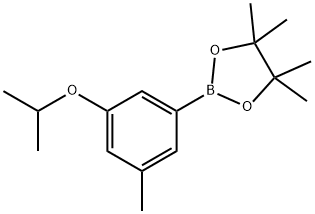 2-(3-Isopropoxy-5-methylphenyl)-4,4,5,5-tetramethyl-1,3,2-dioxaborolane 구조식 이미지