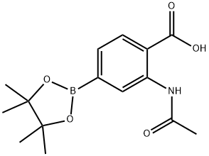 3-Acetamido-4-carboxyphenylboronic acid, pinacol ester Structure