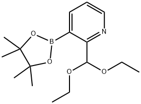 2-(1,1-Diethoxymethyl)pyridine-3-boronic acid pinacol ester Structure