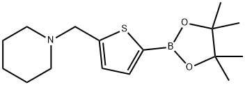 5-(1-Piperidinylmethyl)thiophene-2-boronic acid pinacol ester 구조식 이미지