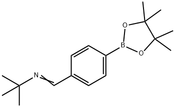 4-(tert-Butyliminomethyl)benzeneboronic acid pinacol ester 구조식 이미지