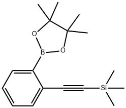 4,4,5,5-Tetramethyl-2-[2-[(trimethylsilyl)ethynyl]phenyl]-1,3,2-dioxaborolane 구조식 이미지