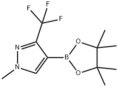 1-methyl-4-(4,4,5,5-tetramethyl-1,3,2-dioxaborolan-2-yl)-3-(trifluoromethyl)-1H-pyrazole 구조식 이미지