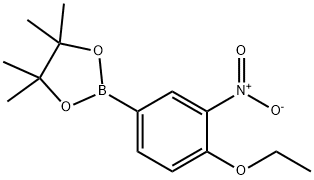 2-(4-Ethoxy-3-nitrophenyl)-4,4,5,5-tetramethyl-1,3,2-dioxaborolane 구조식 이미지