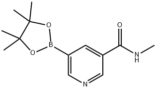 N-메틸-5-(4,4,5,5-테트라메틸-1,3,2-디옥사보롤란-2-일)니코틴아미드 구조식 이미지