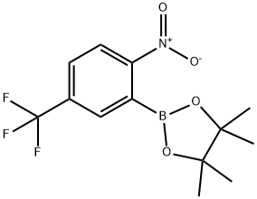 4,4,5,5-Tetramethyl-2-(2-nitro-5-(trifluoromethyl)phenyl)-1,3,2-dioxaborolane Structure