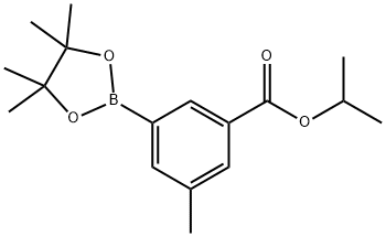 Isopropyl 3-methyl-5-(4,4,5,5-tetramethyl-1,3,2-dioxaborolan-2-yl)benzoate Structure