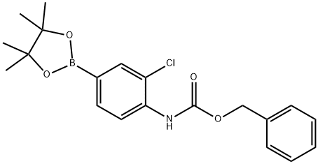 Benzyl 2-chloro-4-(4,4,5,5-tetramethyl-1,3,2-dioxaborolan-2-yl)phenylcarbamate 구조식 이미지
