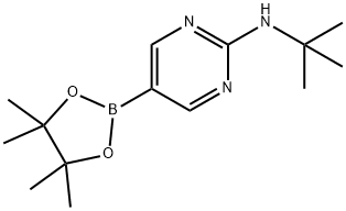 N-tert-Butyl-5-(4,4,5,5-tetramethyl-1,3,2-dioxaborolan-2-yl)pyrimidin-2-amine Structure