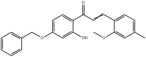 (E)-1-(4-(benzyloxy)-2-hydroxyphenyl)-3-(2-methoxy-4-methylphenyl)prop-2-en-1-one Structure