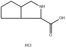 Octahydro-cyclopenta[c]pyrrole-1-carboxylic acid hydrochloride Structure