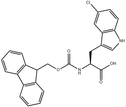 Fmoc-5-chloro-DL-tryptophan 구조식 이미지