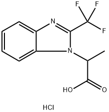 2-(2-Trifluoromethyl-benzoimidazol-1-yl)-propionic acid hydrochloride 구조식 이미지