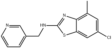 6-Chloro-4-methyl-N-(pyridin-3-ylmethyl)benzo[d]thiazol-2-amine 구조식 이미지