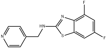 4,6-Difluoro-N-(pyridin-4-ylmethyl)benzo[d]thiazol-2-amine Structure