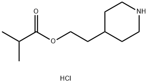 2-(4-Piperidinyl)ethyl 2-methylpropanoatehydrochloride Structure