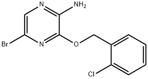 5-broMo-3-[(2-chlorophenyl)Methoxy]pyrazin-2-aMine 구조식 이미지