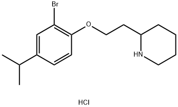 2-[2-(2-Bromo-4-isopropylphenoxy)ethyl]piperidinehydrochloride 구조식 이미지