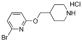 2-Bromo-6-(4-piperidinylmethoxy)pyridinehydrochloride Structure