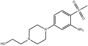 2-{4-[3-Amino-4-(methylsulfonyl)phenyl]-1-piperazinyl}-1-ethanol Structure