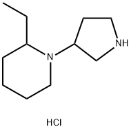2-Ethyl-1-(3-pyrrolidinyl)piperidinedihydrochloride Structure