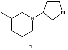 3-Methyl-1-(3-pyrrolidinyl)piperidinedihydrochloride 구조식 이미지