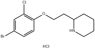 2-[2-(4-Bromo-2-chlorophenoxy)ethyl]piperidinehydrochloride Structure