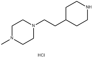 1-Methyl-4-[2-(4-piperidinyl)ethyl]piperazinedihydrochloride 구조식 이미지