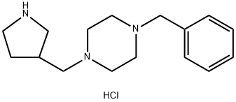 1-Benzyl-4-(3-pyrrolidinylmethyl)piperazinedihydrochloride Structure