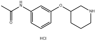 N-[3-(3-Piperidinyloxy)phenyl]acetamidehydrochloride 구조식 이미지