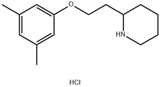 2-[2-(3,5-Dimethylphenoxy)ethyl]piperidinehydrochloride Structure