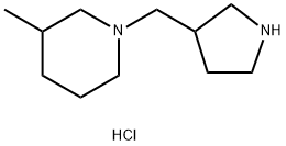 3-Methyl-1-(3-pyrrolidinylmethyl)piperidinedihydrochloride 구조식 이미지