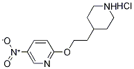 5-Nitro-2-[2-(4-piperidinyl)ethoxy]pyridinehydrochloride Structure