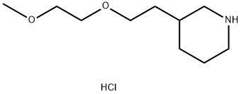 3-[2-(2-Methoxyethoxy)ethyl]piperidinehydrochloride 구조식 이미지