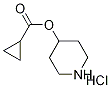 4-Piperidinyl cyclopropanecarboxylatehydrochloride Structure