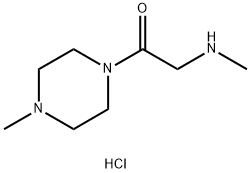 2-(Methylamino)-1-(4-methyl-1-piperazinyl)-1-ethanone hydrochloride 구조식 이미지