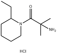 2-Amino-1-(2-ethyl-1-piperidinyl)-2-methyl-1-propanone hydrochloride Structure