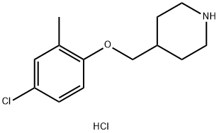 4-Chloro-2-methylphenyl 4-piperidinylmethyl etherhydrochloride Structure