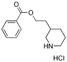 2-(3-Piperidinyl)ethyl benzoate hydrochloride 구조식 이미지